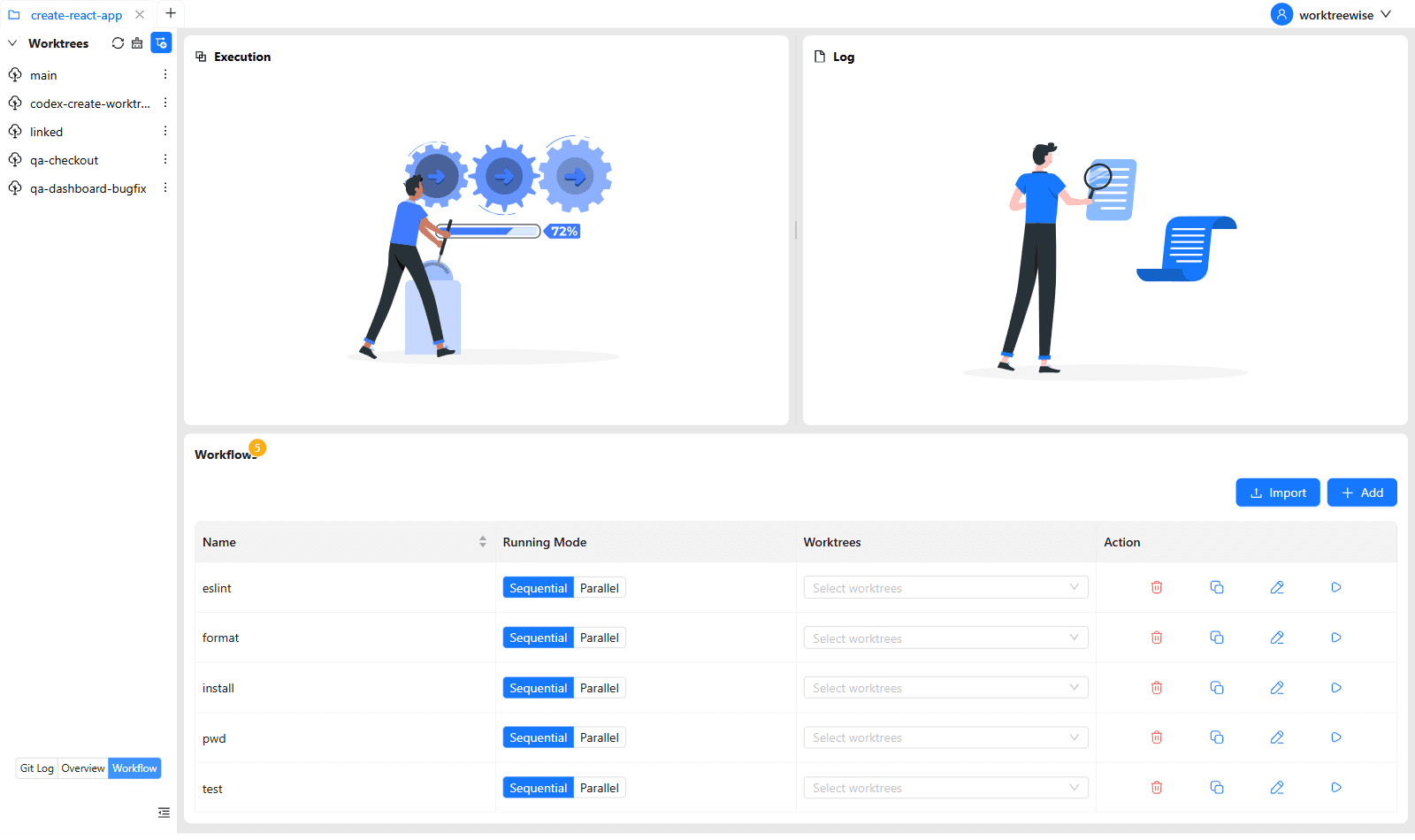 Workflow workspace