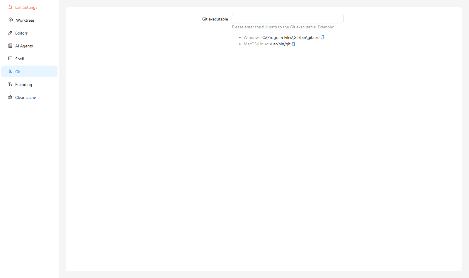Git settings