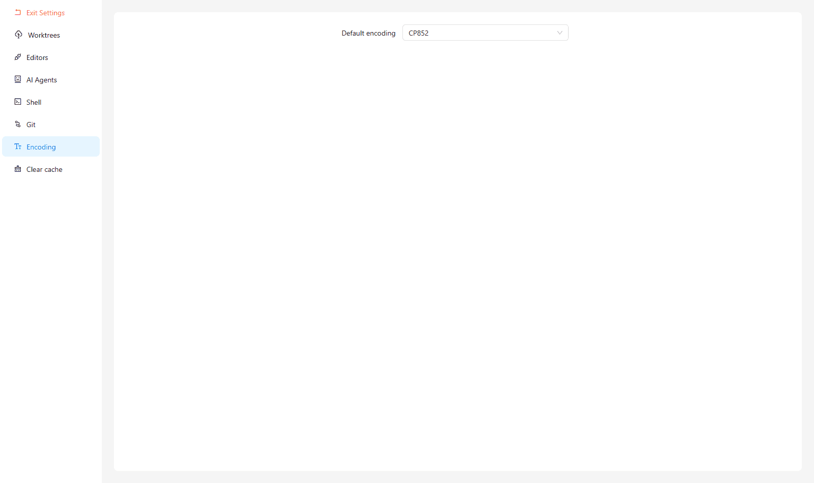 Encoding settings