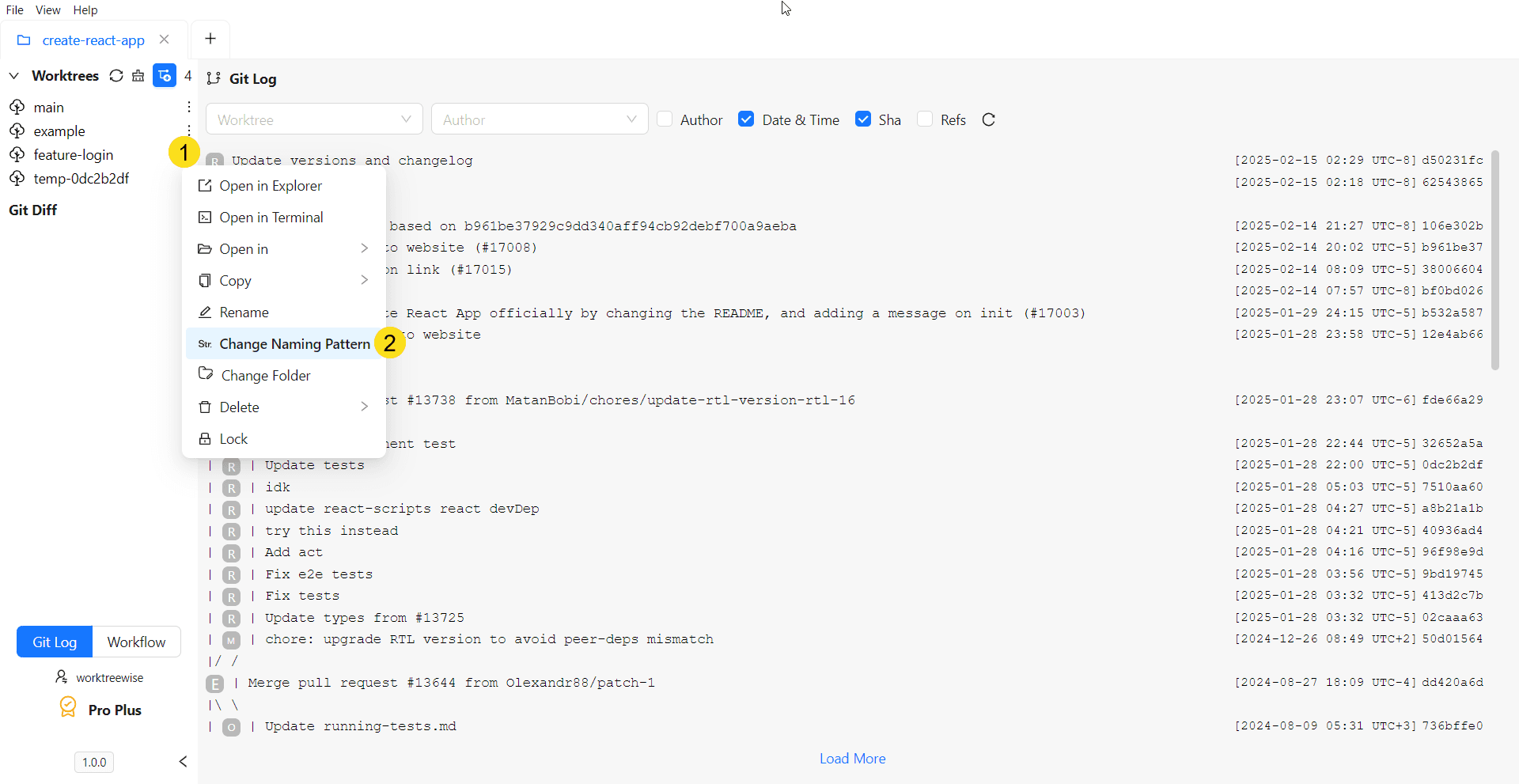 Change Naming Pattern