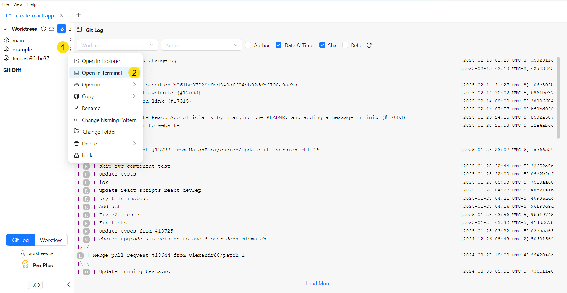 Open Worktree in Terminal