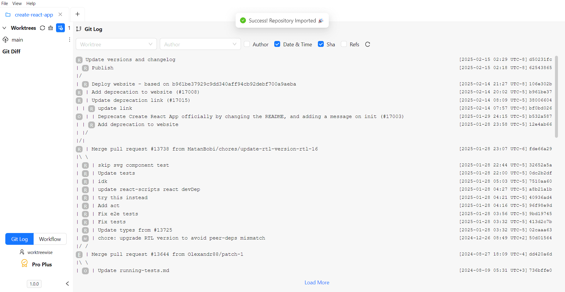Opened Git Repository
