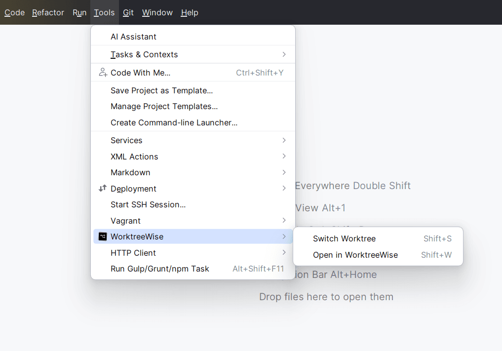 WorktreeWise for Jetbrains Plugin