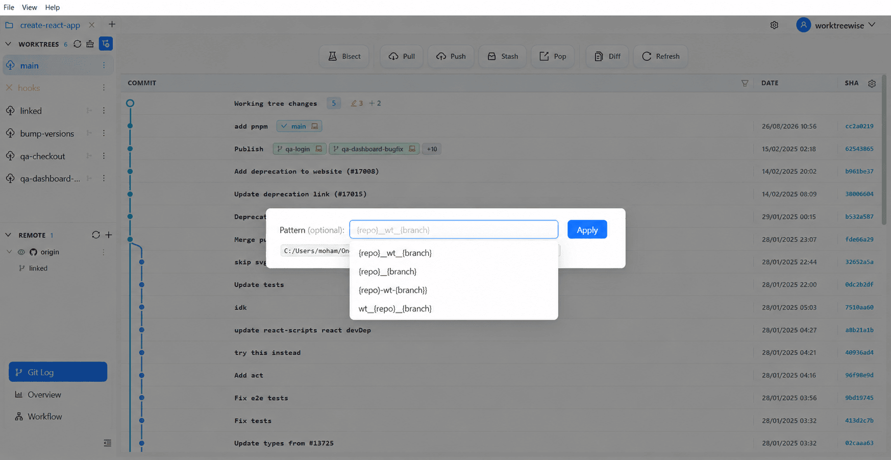 Change Naming Pattern