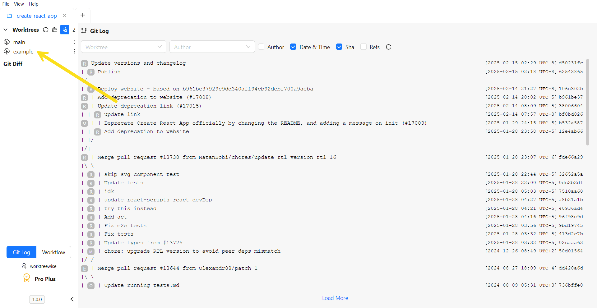 Worktree from HEAD Created