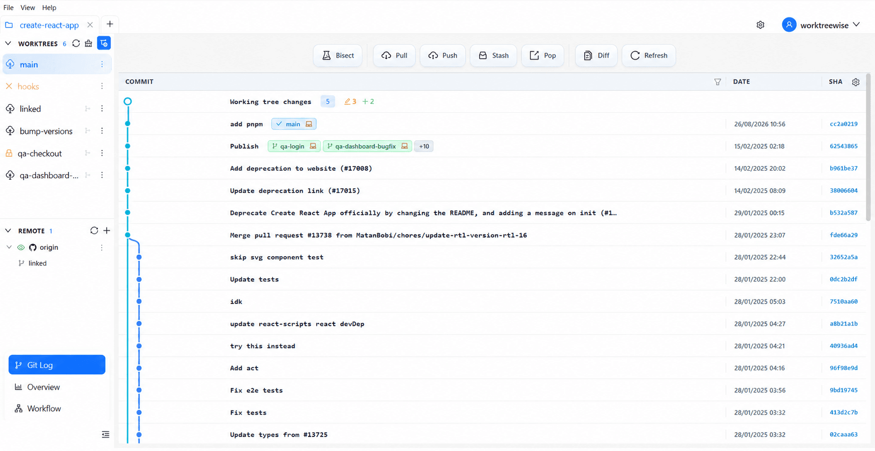 Locked worktree status